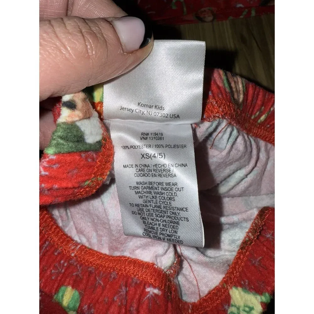 Elf the Movie Girls Christmas Kids Pajama PJ Buddy Sz XS 4/5 4‎ 5
